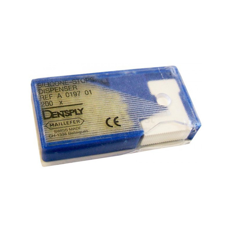 Topes Silicona amarillos con dispensador A0197-1 Dentsply Sirona - 200 unidades.