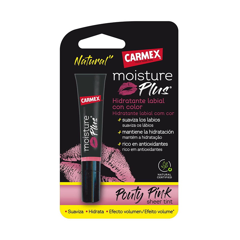 Proteccion labial con color  Moisture Carmex - Tubo de 3.8grs