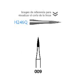 Fresas Carburo H4246Q-314-009 FG aro rojo 8 12 láminas  Komet - Caja de 5 unidades. Para turbina