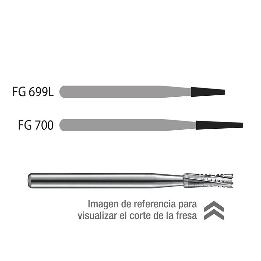 Fresas carburo fisura recta corte cruzado Midwest - Caja de 5 unidades. Para turbina.