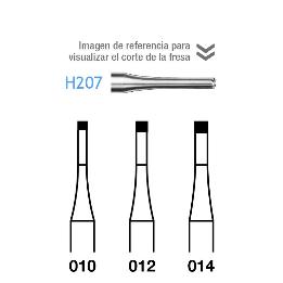 Fresas carburo H207 Komet - Caja de 5 unidades. Para turbina