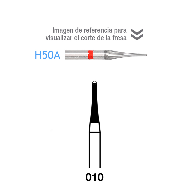 Fresas Carburo H50A-314-010 FG Komet - Caja de 5 unidades. Para turbina