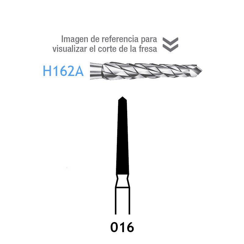 Fresas Carburo H162A-314-016 Komet - Unidad. Para turbina.