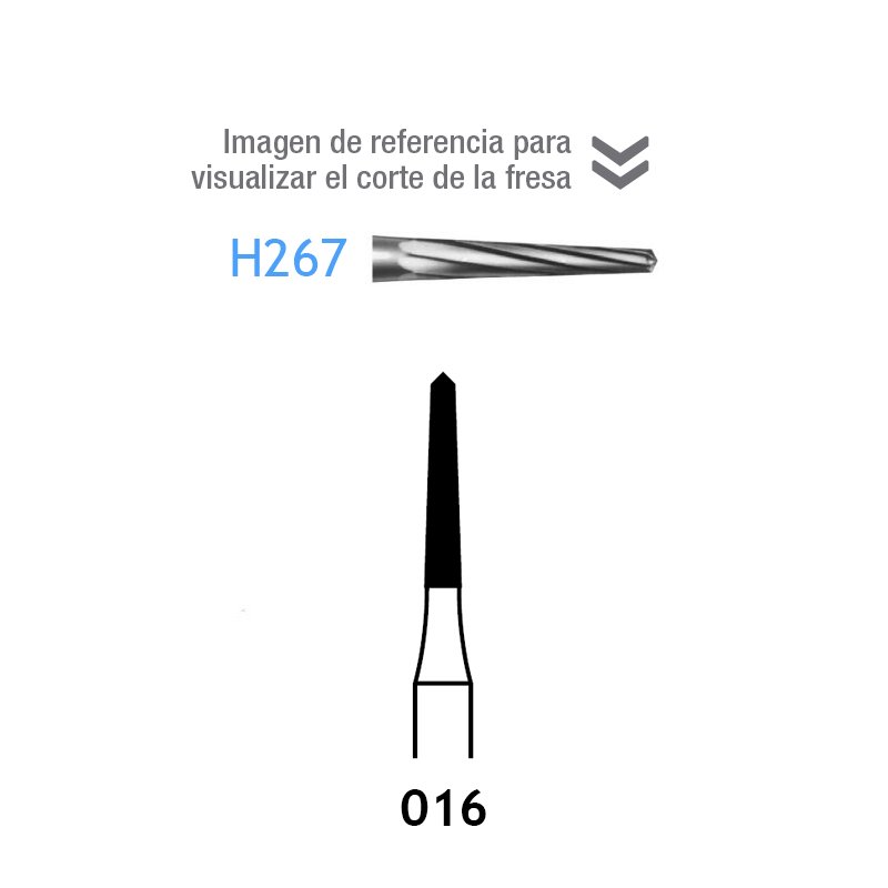 Fresas H267-314-016 Komet - Caja de 5 unidades. Para turbina. 