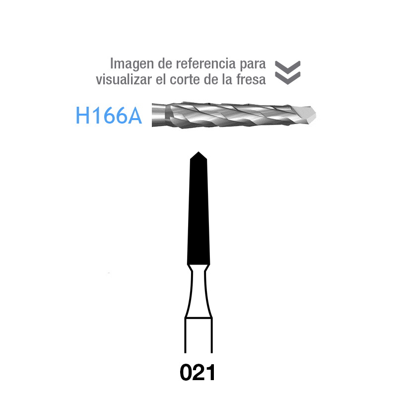 Fresa de hueso Carburo Linderman H166A-104-021 PM  Komet - Unidad. Para pieza de mano.