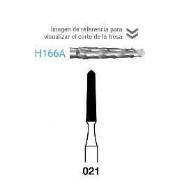 Fresa de hueso Carburo Linderman H166A-205-021 CA TL Komet - Unidad. Para contra-ánguilo tallo largo
