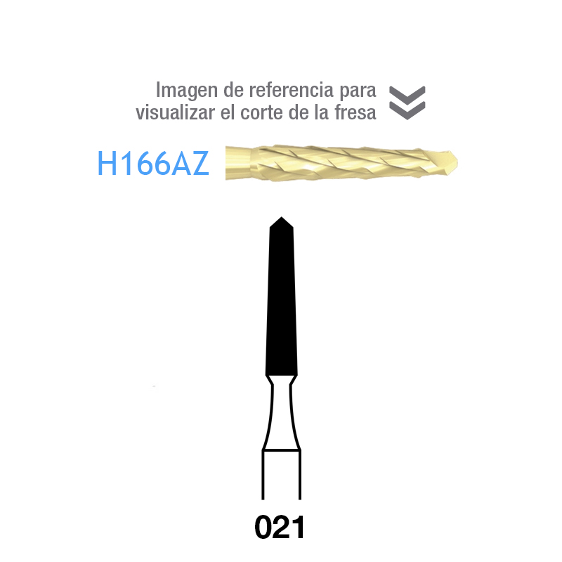 Fresa de hueso Carburo Linderman H166AZ-104-021 PM Komet - Caja de 5 unidades. Para Pieza de mao