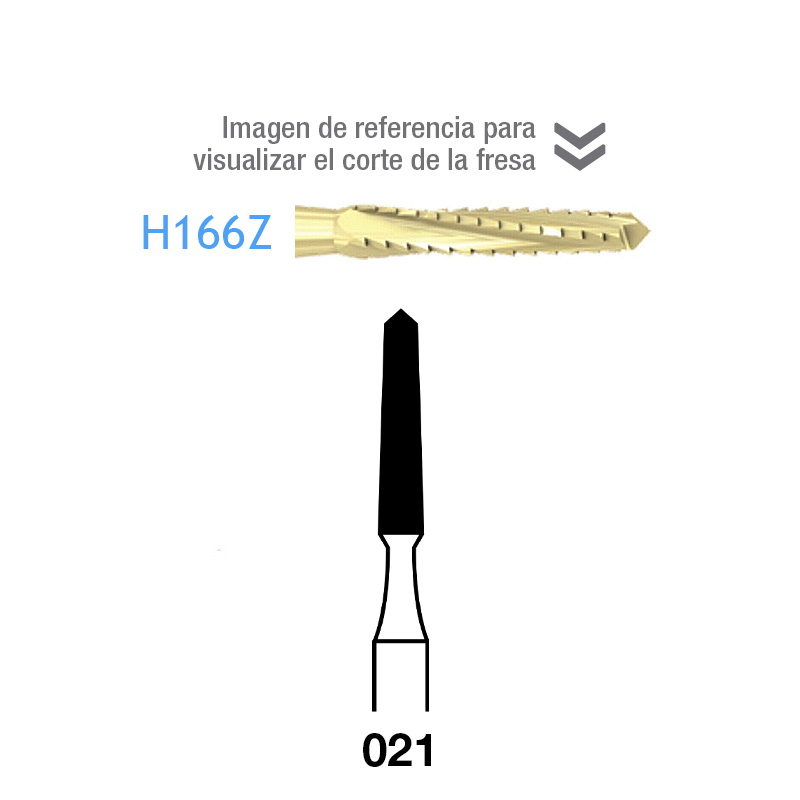 Fresa de hueso Carburo Linderman H166Z-104-021 PM  Komet - Caja de 5 unidades. Para pieza de manoLinderman alta eficacia de corte con revestimiento ZrN