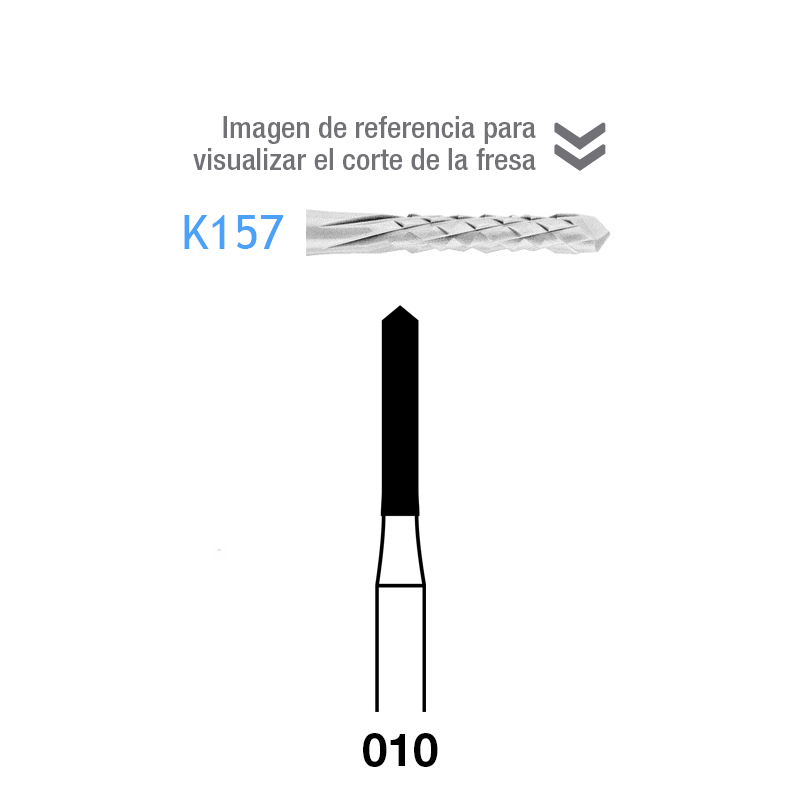Fresa de hueso Cerámica K157-104-016 PM Komet - Unidad. Para Pieza de mao