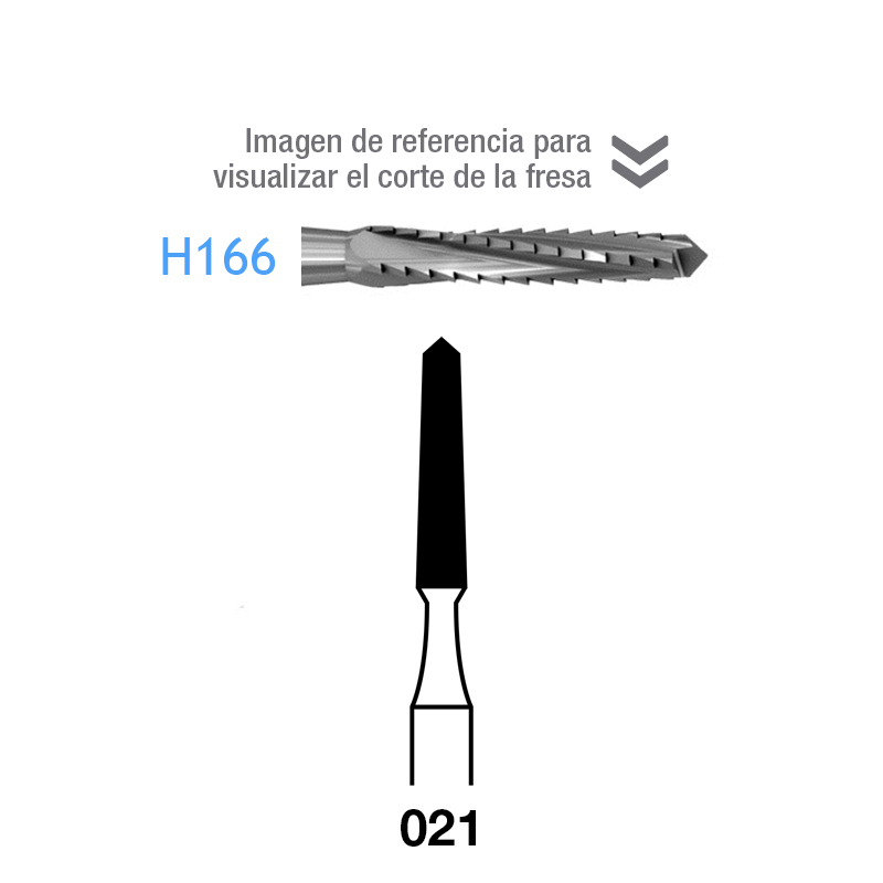 Fresas Carburo H166-204-021 CA Komet - Unidad. Para contra-ángulo