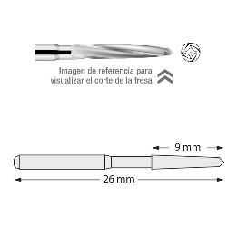 Fresas FG carburo tungteno 540-016 Lindenman Dentsply Sirona - Caja de 5 unidades. Lindenman 161. Para turbina