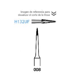 Fresas Carburo H132UF-314-008 FG aro blanco 30 láminas  Komet - Caja de 5 unidades. Para turbina