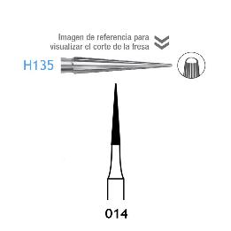 Fresas Carburo H135-014 Komet - Caja de 5 unidades. Para turbina.