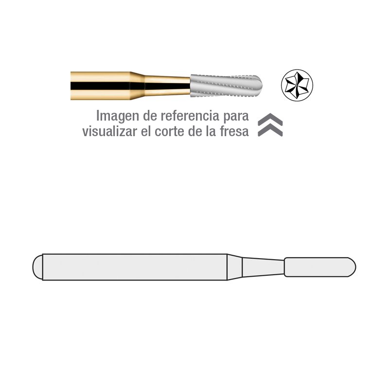 Fresas carburo 153-012 Dentsply Sirona - Caja de 5 unidades. Para turbina. 