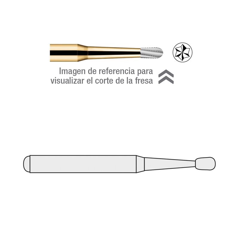 Fresas carburo 154-010 Dentsply Sirona - Caja de 5 unidades. Para turbina. 