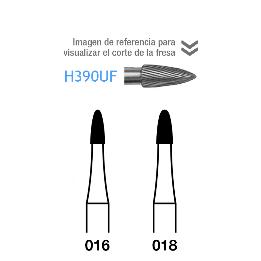 Fresas Carburo H390UF Komet - Caja de 5 unidades. Para turbina