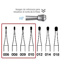 Fresas Carburo H7 Komet - Caja de 5 unidades. Para turbina.