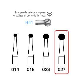 Fresas Carburo H41-204-027 CA aro rojo 8 12 láminas KometKomet Komet - Caja de 5 unidades. Para contra-ánguilo