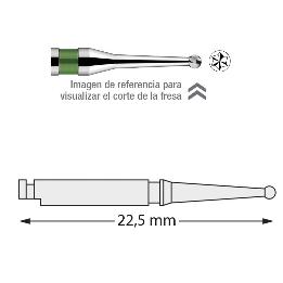Fresas Excavabur E123A C.A. Dentsply Sirona - Caja de 5 unidades. Para contra-ángulo