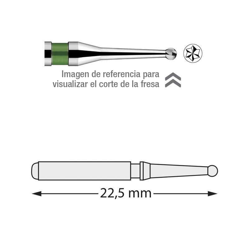 Fresas Excavabur E123A FG Dentsply Sirona - Caja de 5 unidades. Para turbina.