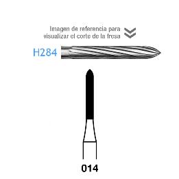 Fresas Carburo H284-314-014 FG aro rojo 8 12 láminas  Komet - Caja de 5 unidades. Para turbina