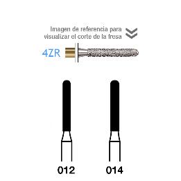 FRESAS Serie S 4ZR-314-014 FG aro verde grano grueso 151 micras Komet - Caja de 5 unidades