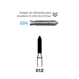 Fresas 884-314-012 FG grano medio 107 micras Komet - Caja de 5 unidades. Para turbina.