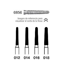 FRESAS Diamante 6856 849G-314 FG aro verde grano grueso 151 micras Royal Dent - Caja de 5 unidades. Para turbina.