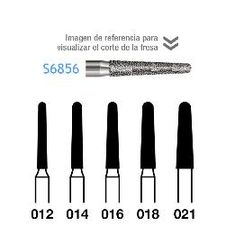Fresas Diamante S6856-314 FG dorada grano grueso Serie 2000 170 micras  Komet - 