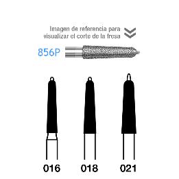 Fresas Diamante 856P FG grano medio 107 Komet - Caja de 5 unidades. Para turbina.