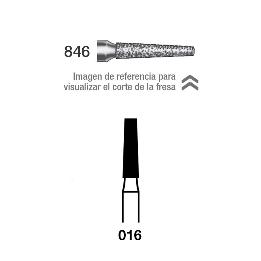 Fresas Diamante 846-314-012 FG aro rojo grano fino 46 micras Royal Dent - Caja de 5 unidades. Para turbina.