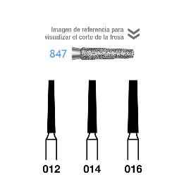 Fresas Diamante 847 Komet - Caja de 5 unidades. Para turbina.