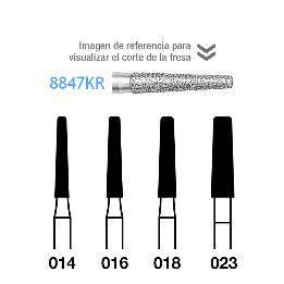 Fresas Diamante 8847KR-314-016 Komet - Caja de 5 unidades. Para turbina.