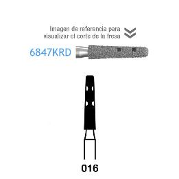 Fresas diamante 6847KRD-314-016 Komet - Caja de 5 unidades. Para turbina.
