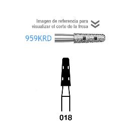 Fresas diamante 959KRD-314-018 Komet - Caja de 5 unidades. Para turbina.