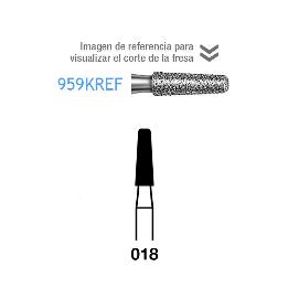 Fresas diamante 959KREF-314-018 Komet - Caja de 5 unidades. Para turbina.