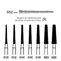 Fresas diamante 852 FG grano medio 107 micras Royal Dent - Caja de 5 unidades. 