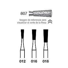 Fresas Diamante 807 Royal Dent - Caja de 5 unidades. Para turbina