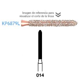Fresas Diamante DIAO cilindrico redondo KP6879L-314-014 parte activa 10 mm Komet - Caja de 5 unidades. Para turbina