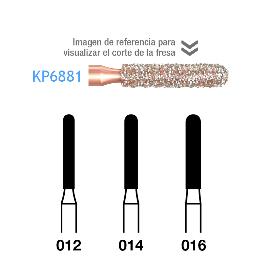 Fresas Diamante DIAO cilindrico redondo KP6881 parte activa 8 mm Komet - Caja de 5 unidades. Para turbina