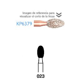 Fresas Diamante DIAO huevo KP6379-314-023 parte activa 10 mm Komet - Caja de 5 unidades. Para turbina