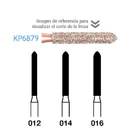 Fresas Diamante DIAO torpedo KP6879 parte activa 10 mm Komet - Caja de 5 unidades. Para turbina