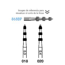 Fresas Diamante 868BP-314-020 FG grano medio 107 Komet - Caja de 5 unidades. Para turbina.
