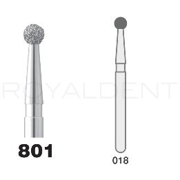 Fresas diamente modelo 201/6 801-018 grano medio Intensiv - Caja de 6 unidades. Para turbina