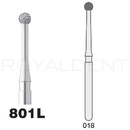 Fresas diamente modelo 201L/6 801L-018 grano medio Intensiv - Caja de 6 unidades. Para turbina