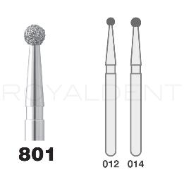 Fresas diamente modelo 801 bola grano GRUESO para turbina Intensiv - Caja de 6 unidades.