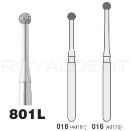Fresas diamente modelo 801L bola grano GRUESO para turbina tallo largo Intensiv - Caja de 6 unidades.