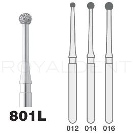 Fresas diamente modelo 801L bola grano MEDIO para turbina tallo largo Intensiv - Caja de 6 unidades.