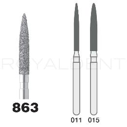 Fresas diamente modelo FG 863 GRANO FINO Intensiv - Caja de 6 unidades. Para turbina