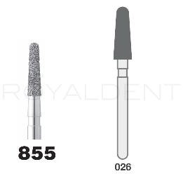 Fresas diamente modelo FG D7/6 CB 855-026 SUPER GRUESO Intensiv - Caja de 6 unidades. Para turbina